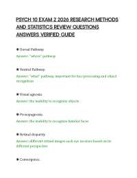 PSYCH 10 EXAM 2 2026 RESEARCH METHODS AND STATISTICS REVIEW QUESTIONS ANSWERS VERIFIED GUI