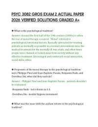 PSYC 3082 GROS EXAM 2 ACTUAL PAPER 2026 VERIFIED SOLUTIONS GRADED A+