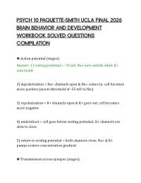 PSYCH 10 PAQUETTE-SMITH UCLA FINAL 2026 BRAIN BEHAVIOR AND DEVELOPMENT WORKBOOK SOLVED QUE