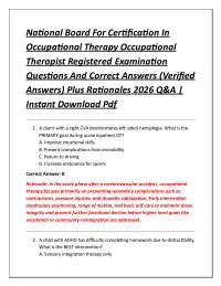 National Board For Certification In Occupational Therapy Occupational Therapist Register