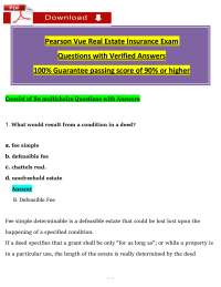Pearson VUE Real Estate Insurance Exam | Practice Questions & Study Guide | Licensing Prep