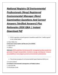 National Registry Of Environmental Professionals (Nrep) Registered Environmental