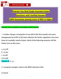 Pearson VUE Real Estate Insurance Exam | Practice Questions & Study Guide | Licensing Prep