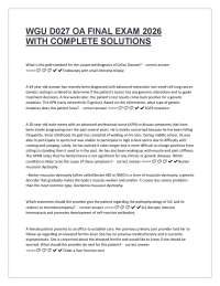 WGU D027 OA Final Exam 2026 | Verified Questions & Complete Solutions | Comprehensive Busi
