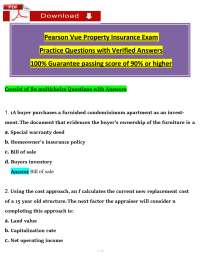 Pearson VUE Property Insurance Exam | Practice Questions & Study Guide | Licensing Prep R