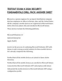 TESTOUT EXAM 4 2026 SECURITY FUNDAMENTALS DRILL PACK ANSWER SHEET