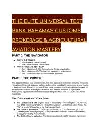 2026/2027 S-Tier Bahamas Customs Brokerage & Ag Aviation Test Bank (60 MCQs)