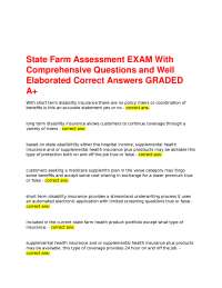 State Farm Assessment EXAM With Comprehensive Questions and Well Elaborated Correct Answer