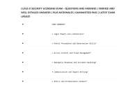 CLASS D SECURITY LICENSING EXAM – QUESTIONS AND ANSWERS | VERIFIED AND DETAILED ANSWERS
