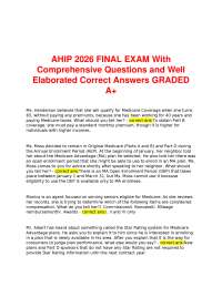 AHIP FINAL NEWEST 2025-2026 VERSION EXAM With Comprehensive Questions and Well Elaborated