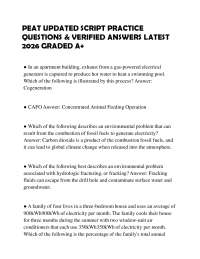 PEAT UPDATED SCRIPT PRACTICE QUESTIONS & VERIFIED ANSWERS LATEST 2026 GRADED A+
