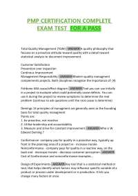 PMPCERTIFICATION COMPLETE EXAMTEST FORAPASS