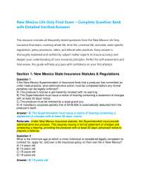 New Mexico Life Only Insurance License Final Exam Prep: 250+ Practice Questions & Verified