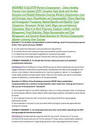 Workers Compensation Claims Exam Q&A 2026 PDF – Injury & Liability Prep