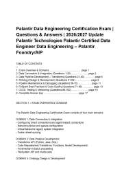 Palantir Data Engineering Certification Exam _ Questions & Answers _ 2026_2027 Update Pala