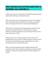 PEAT BOARD EVALUATION QUESTIONS & ANSWERS 2026 GRADED A+