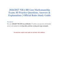 2026 NRA BB Gun Exam: 85 Practice Q&A