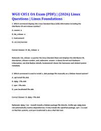 WGU C851 OA Exam (PDF) | (2026) Linux Questions | Linux Foundations
