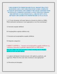 LMR GEORGETTE PMHNP BOARD EXAM 2026/2027 PRACTICE QUESTIONS AND A NEW UPDATED STUDY GUID