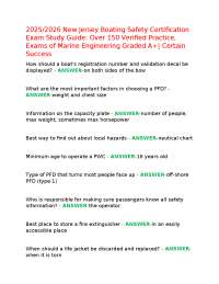 2025/2026 New Jersey Boating Safety Certification Exam Study Guide: Over 150 Verified Prac