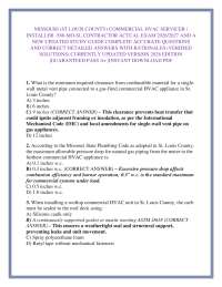 MISSOURI (ST LOUIS COUNTY) COMMERCIAL HVAC SERVICER / INSTALLER -588-MO-SL CONTRACTOR ACTU