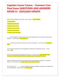 Captains Career Course - Common Core Final Exam QUESTIONS AND ANSWERS RATED A+ 2025|2026