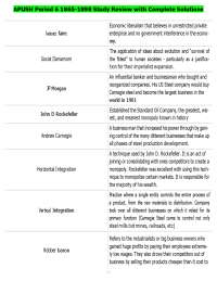 APUSH Period 6 1865-1898 Study Review with Complete Solutions