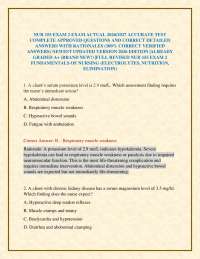 NUR 155 EXAM 2 EXAM ACTUAL 2026/2027 ACCURATE TEST COMPLETE APPROVED QUESTIONS AND CORREC