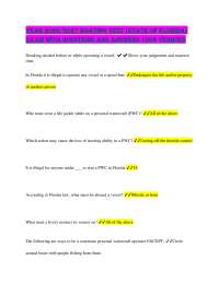 YEAR 2026/2027 Boating Test (State of Florida) EXAM WITH Questions and Answers 100% Verifi