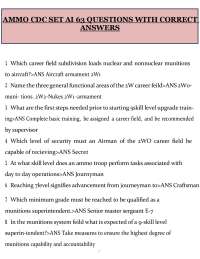 AMMO CDC Questions and Answers (PDF) | 2026 Military Training Study Guide