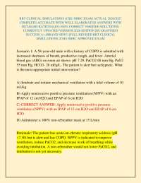 RRT CLINICAL SIMULATIONS (CSE) NBRC EXAM ACTUAL 2026/2027 COMPLETE ACCURATE WITH WELL ELA
