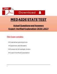 Medication Aide State Test 2026-2027 |Q&A | CMA Exam Prep