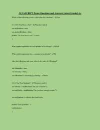 JAVASCRIPT Exam Questions and Answers Latest Graded A+