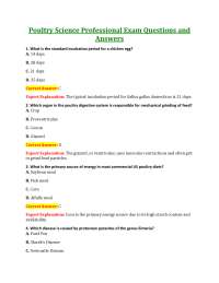 ARPAS Poultry Certification Exam Questions and Answers