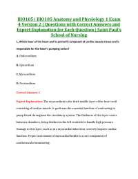 BIO105 | BIO105 Anatomy and Physiology 1 Exam Questions with Correct Answers