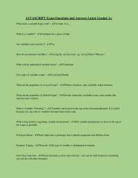 JAVASCRIPT Exam Questions and Answers Latest Graded A+