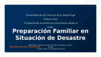 Planificación de la familia en situacion de desastres