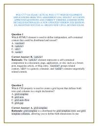 WGU C777 OA EXAM / ACTUAL WGU C777 WEB DEVELOPMENT APPLICATIONS OBJECTIVE ASSESSMENT (OA)