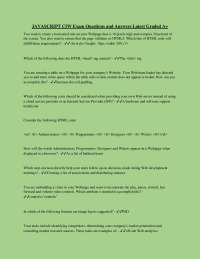 JAVASCRIPT CIW Exam Questions and Answers Latest Graded A+