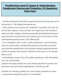 Transformers Level II Lesson 4 (PDF) | 2026 Exam Questions | Transformer Study