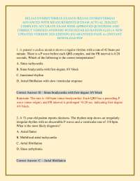RELIAS DYSRHYTHMIAS EXAM B /RELIAS DYSRHYTHMIAS ADVANCED WITH MEASUREMENTS B EXAM ACTUAL
