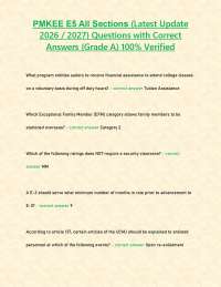 PMKEE E5 All Sections (Latest Update 2026 / 2027) Questions with Correct Answers {Grade A}