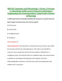 BIO105 Anatomy and Physiology 1 Exam 2 | Questions with Correct Answers