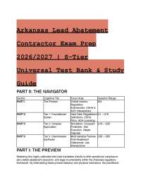 2026/2027 Arkansas Lead Abatement Contractor Exam Prep: 60-Question S-Tier Study Guide
