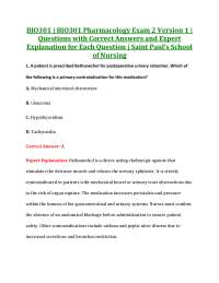BIO301 | BIO301 Pharmacology Exam 2 | Questions with Correct Answers