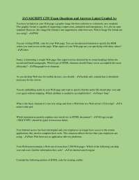 JAVASCRIPT CIW Exam Questions and Answers Latest Graded A+
