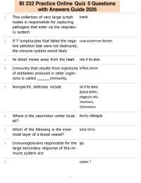 BI 232 Practice Online Quiz 5 Questions with Answers Guide 2026