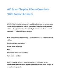 AIC Exam Study Guide Exam Questions With Correct Answers