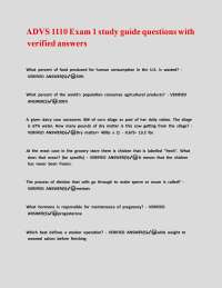 ADVS 1110 Exam 1 study guide questions with verified answers.