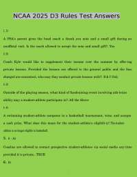NCAA 2025 D3 Rules Test Answers